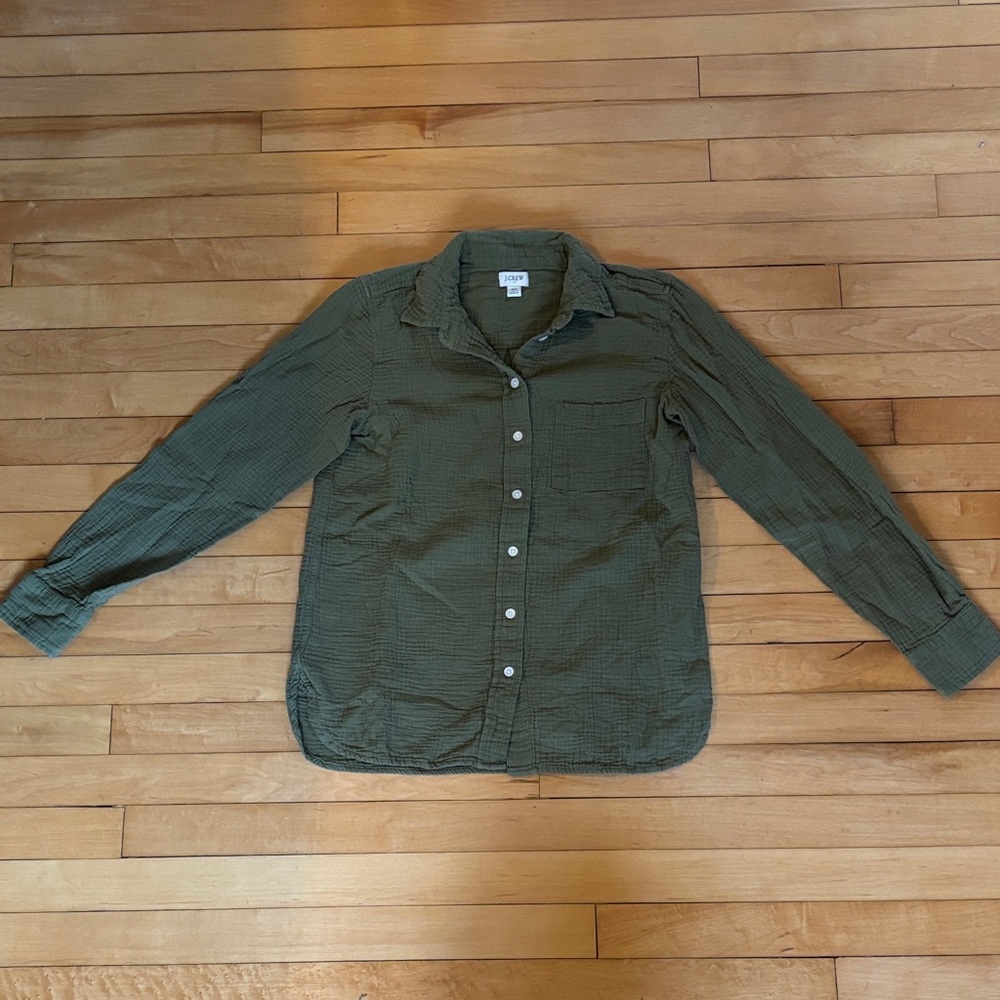 Olive Button-Up Shirt